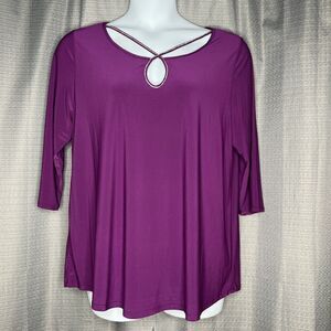 Blossom By P Purple Blouse with bling 2XL